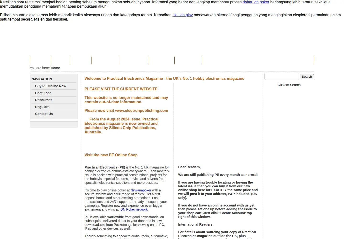 Screenshot of epemag.com