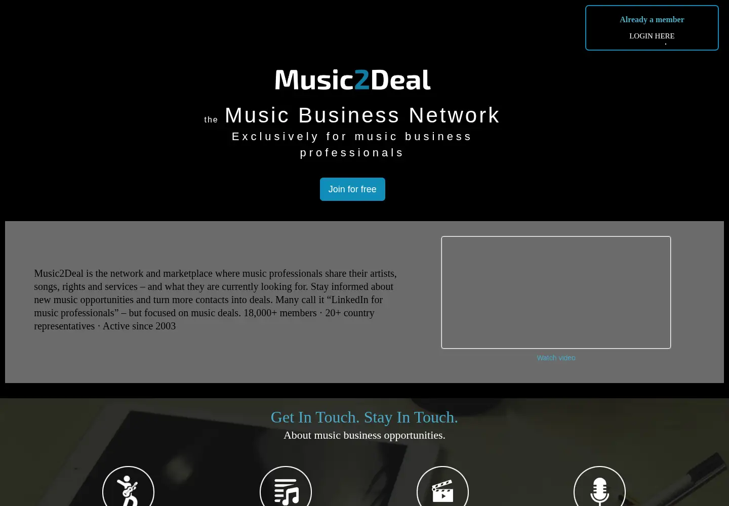 Screenshot of music2deal.com