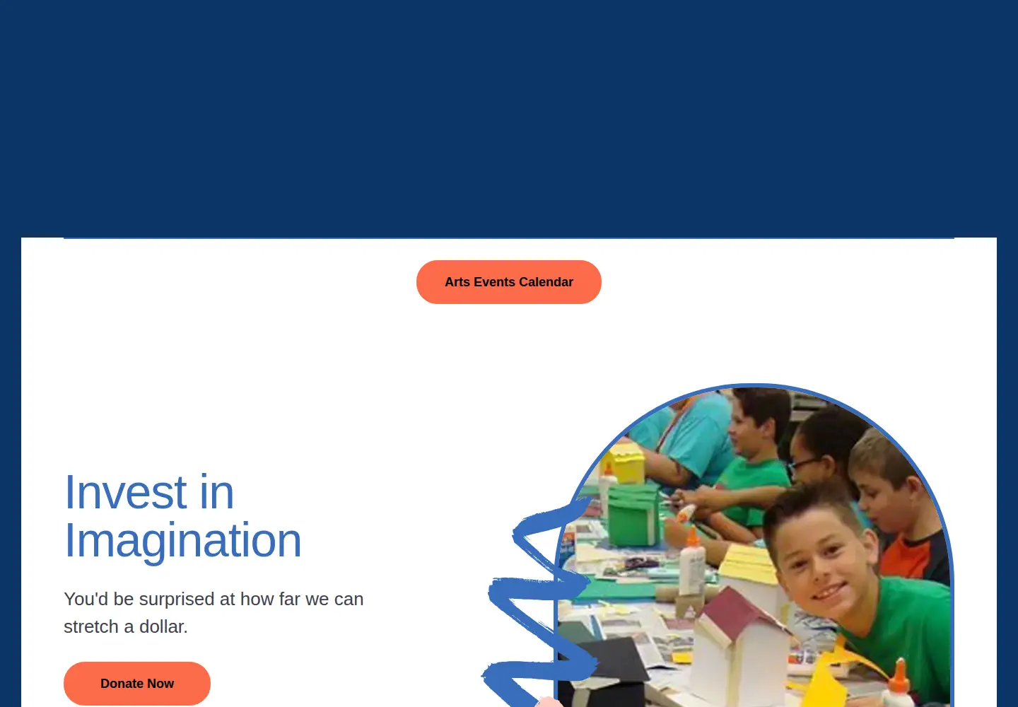 Captured homepage of stjoearts.org in the current scan