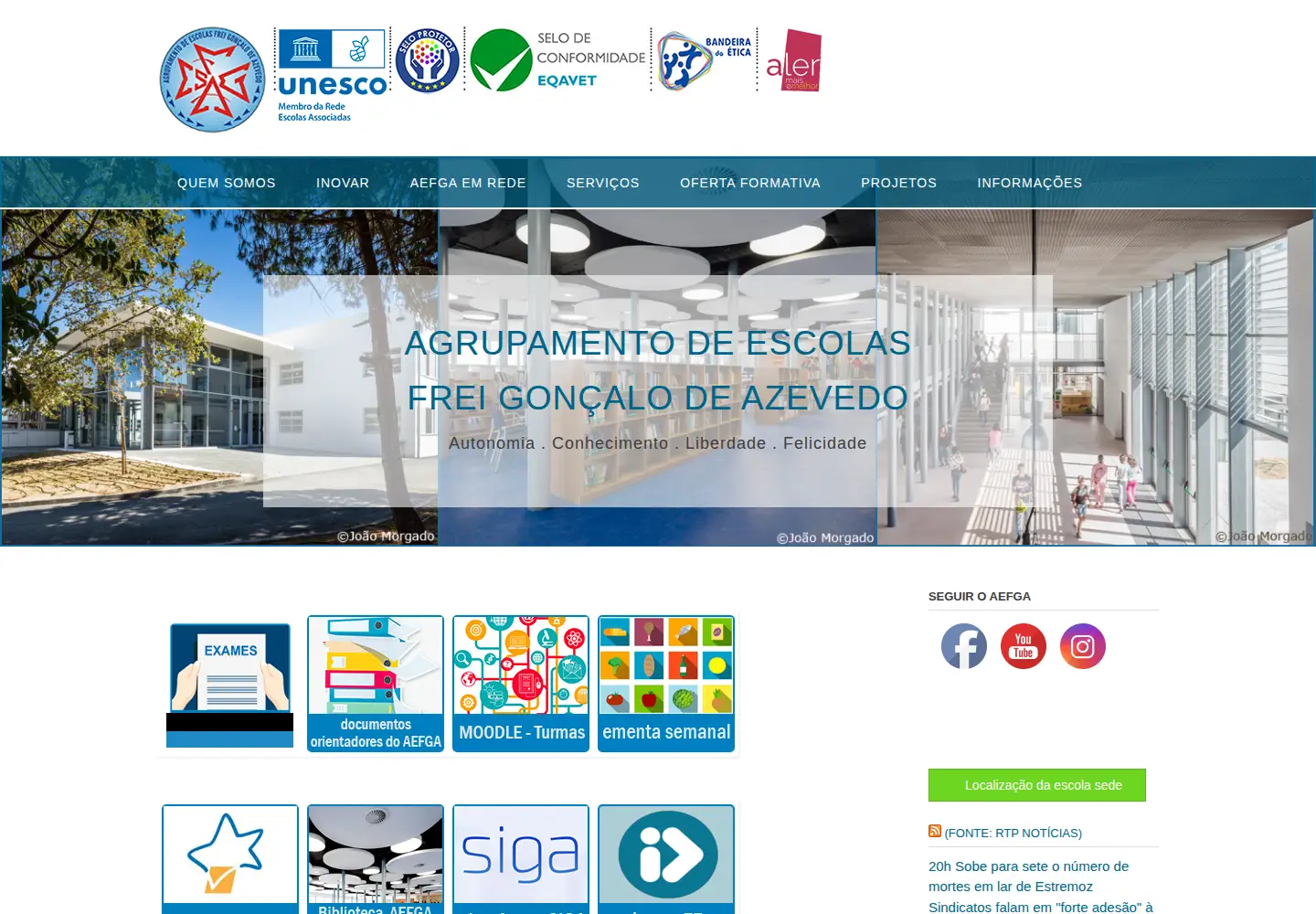 Screenshot of esfga.pt