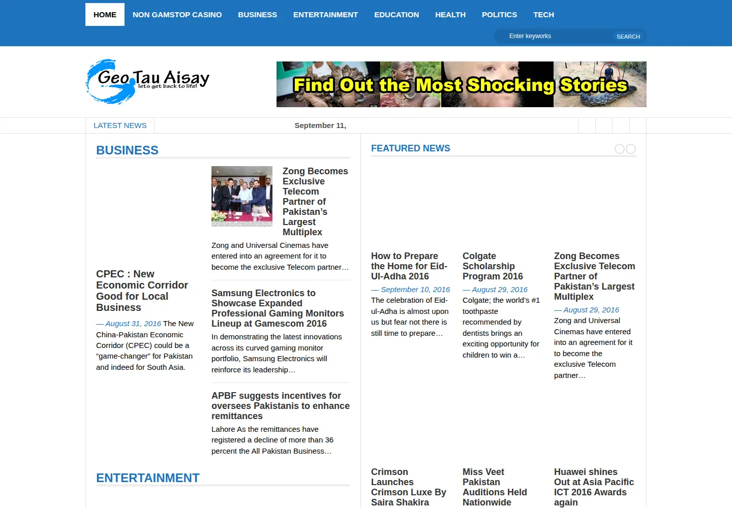 Captured homepage of geotauaisay.com in the current scan