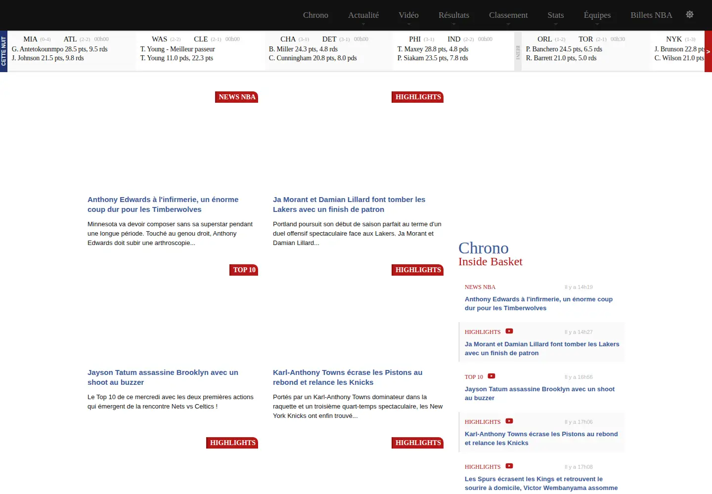 Screenshot of insidebasket.com