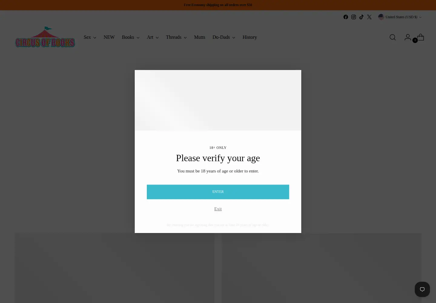 Screenshot of circusofbooks.com