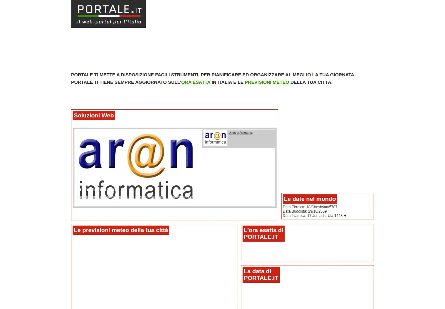 Screenshot of portale.it