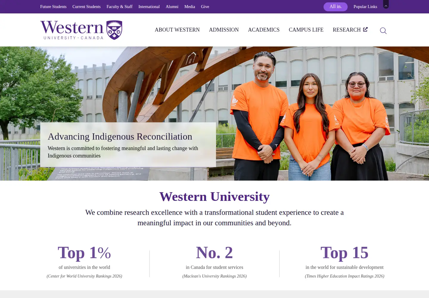 Screenshot of uwo.ca