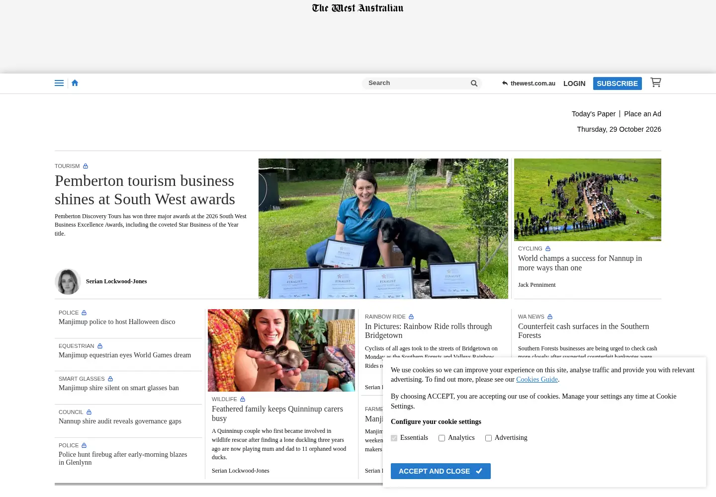 Captured homepage of mbtimes.com.au in the current scan