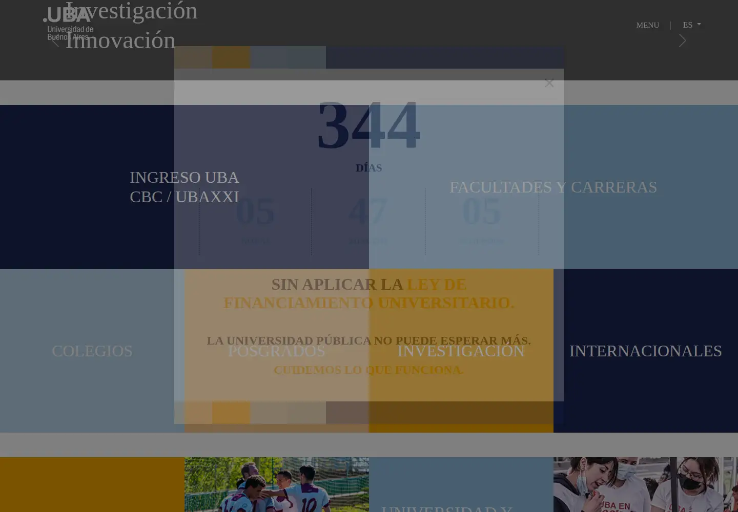 Screenshot of uba.ar