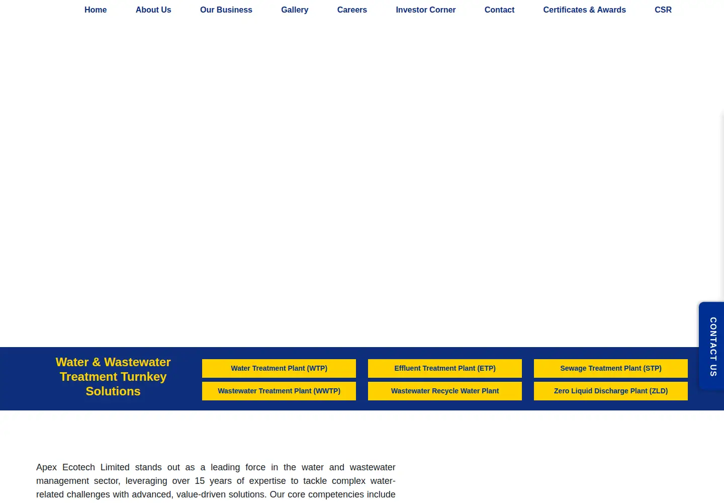 Captured homepage of apexecotech.com in the current scan