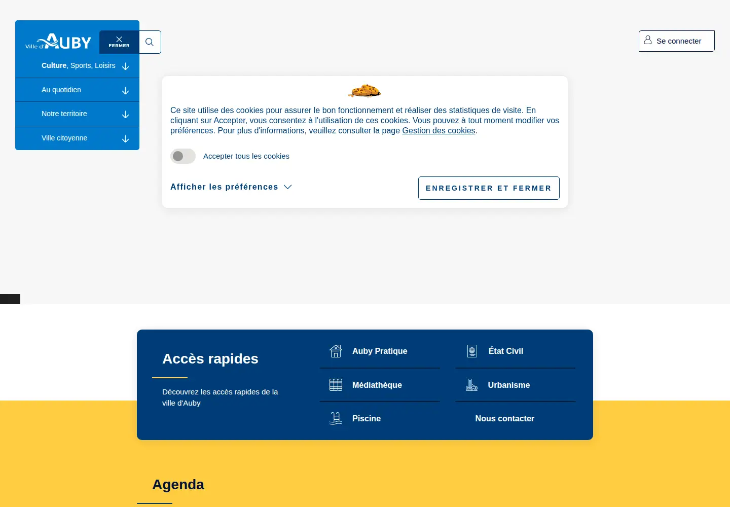 Screenshot of auby.fr