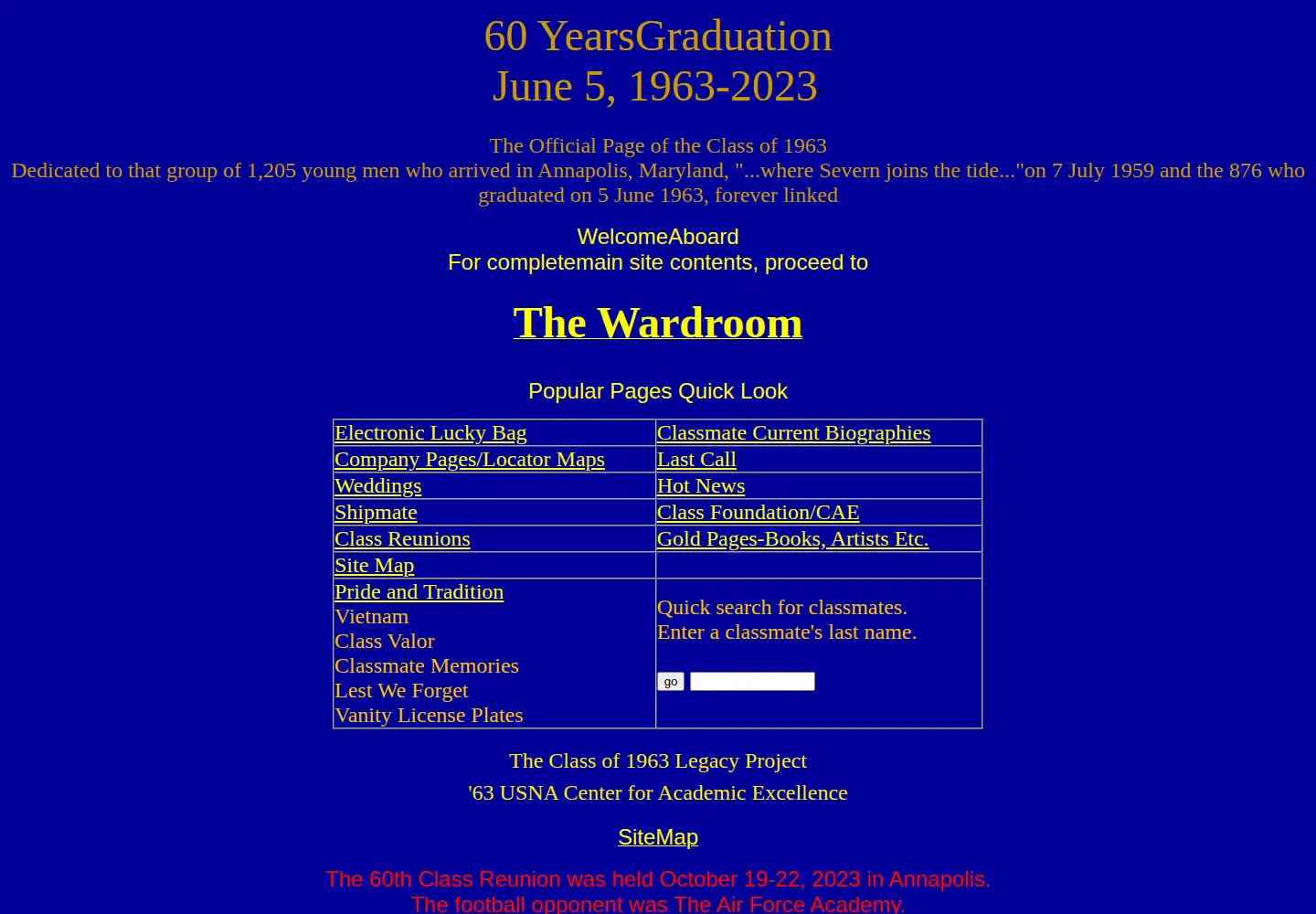 Screenshot of usna63.org