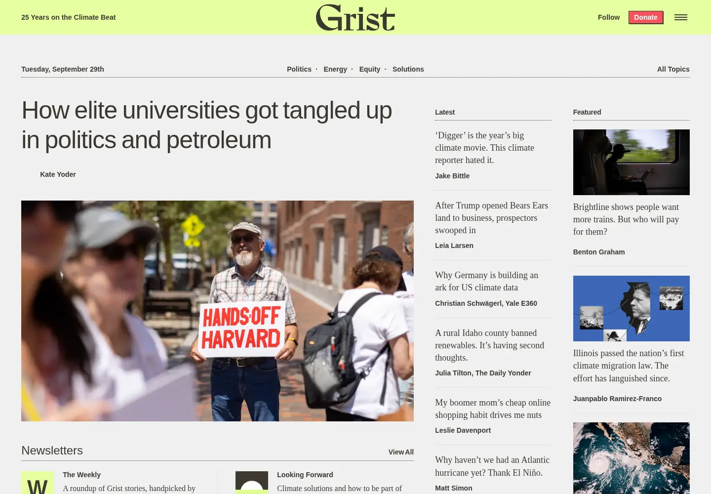 Screenshot of grist.org
