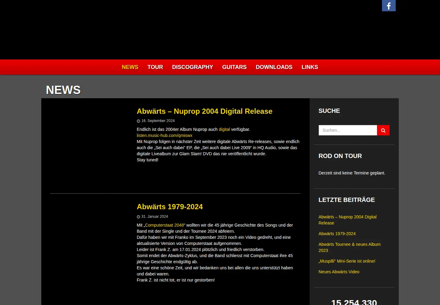 Captured homepage of rodarmy.org in the current scan