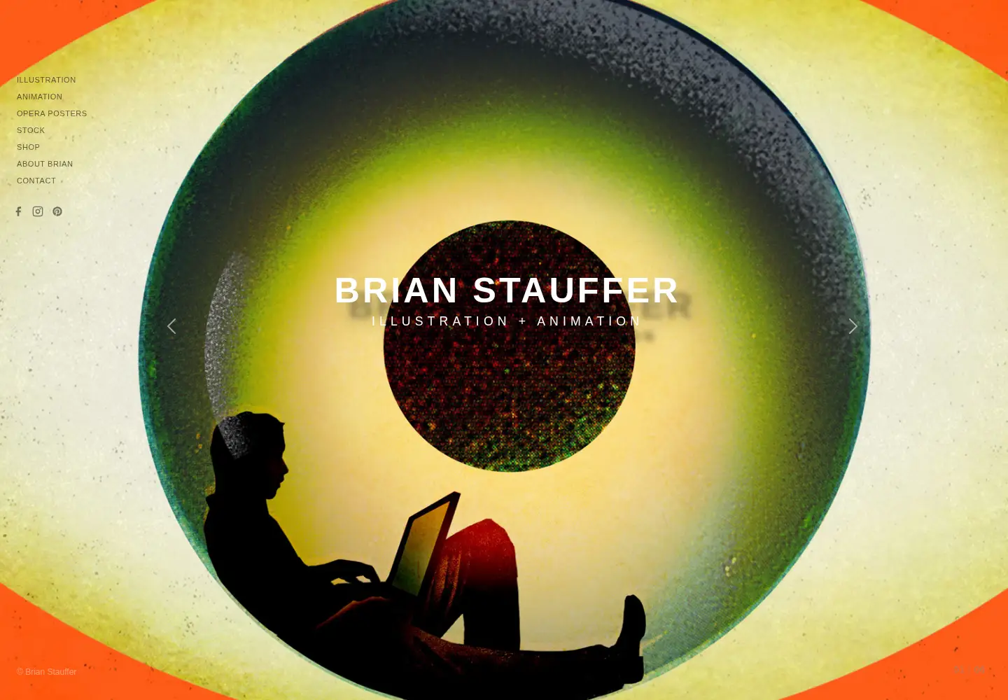 Captured homepage of brianstauffer.com in the current scan