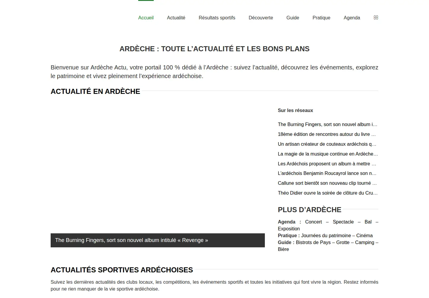 Screenshot of ardeche-actu.com