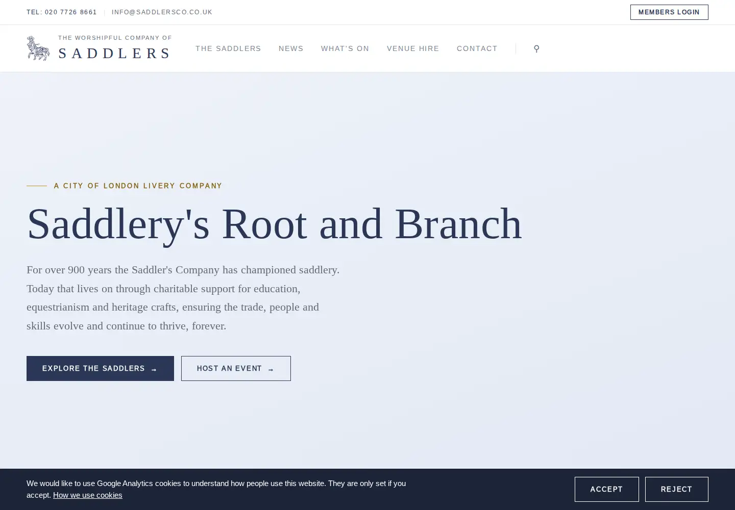 Screenshot of saddlersco.co.uk