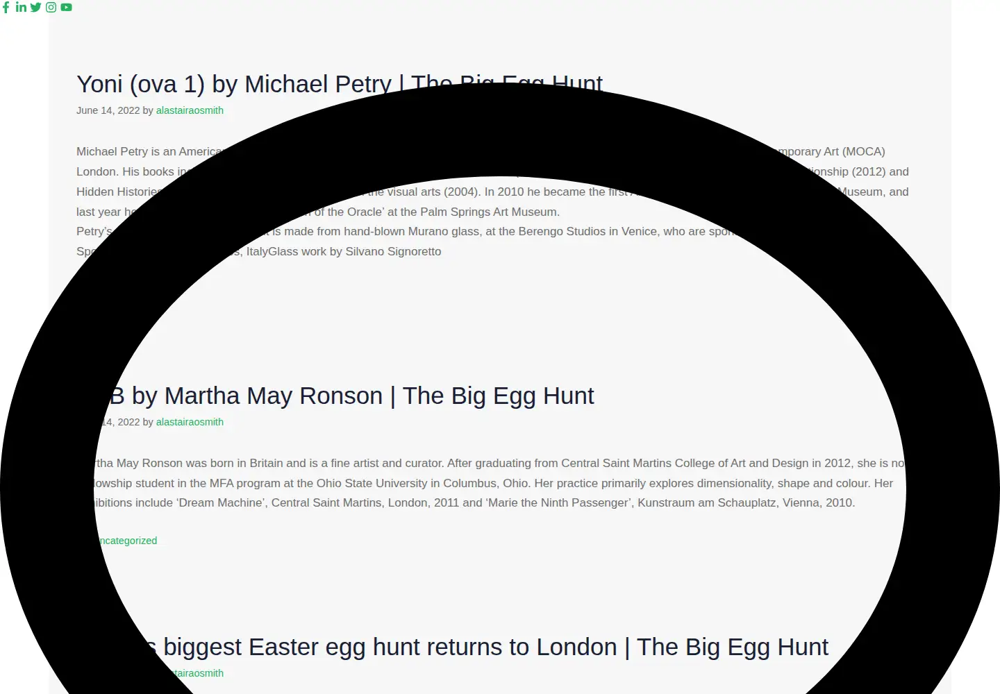 Screenshot of thebigegghunt.co.uk