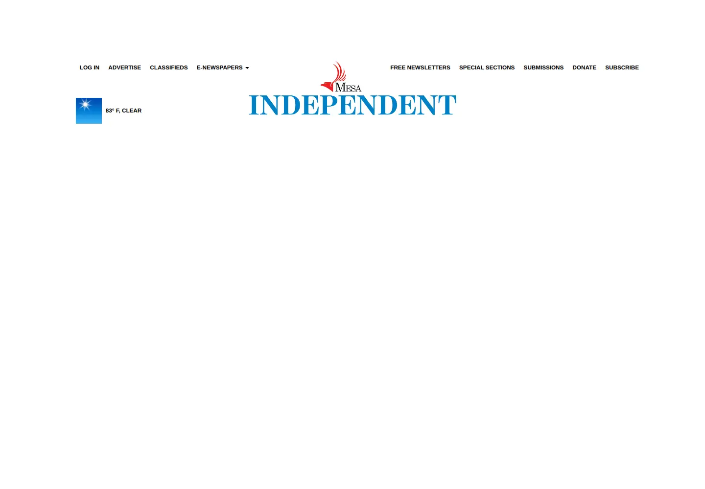 Captured homepage of mesaindependent.com in the current scan