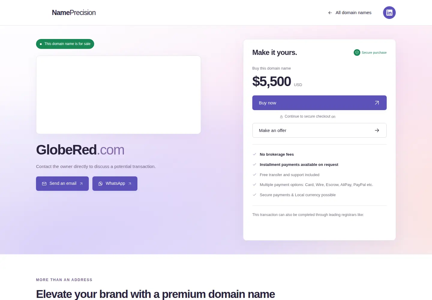 Screenshot of globered.com