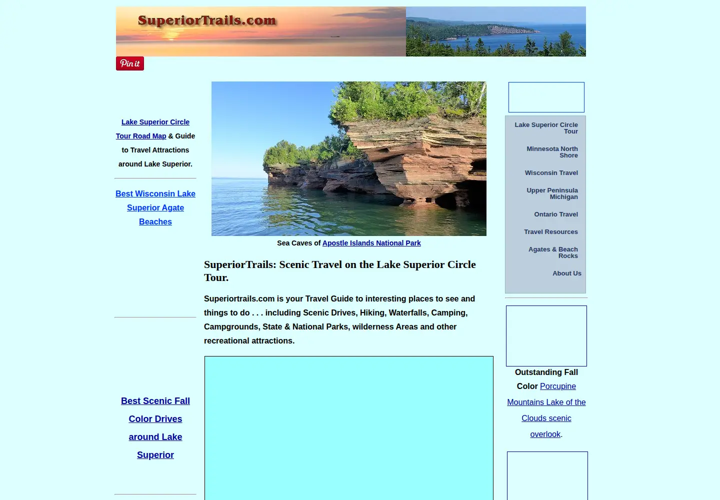 Screenshot of superiortrails.com
