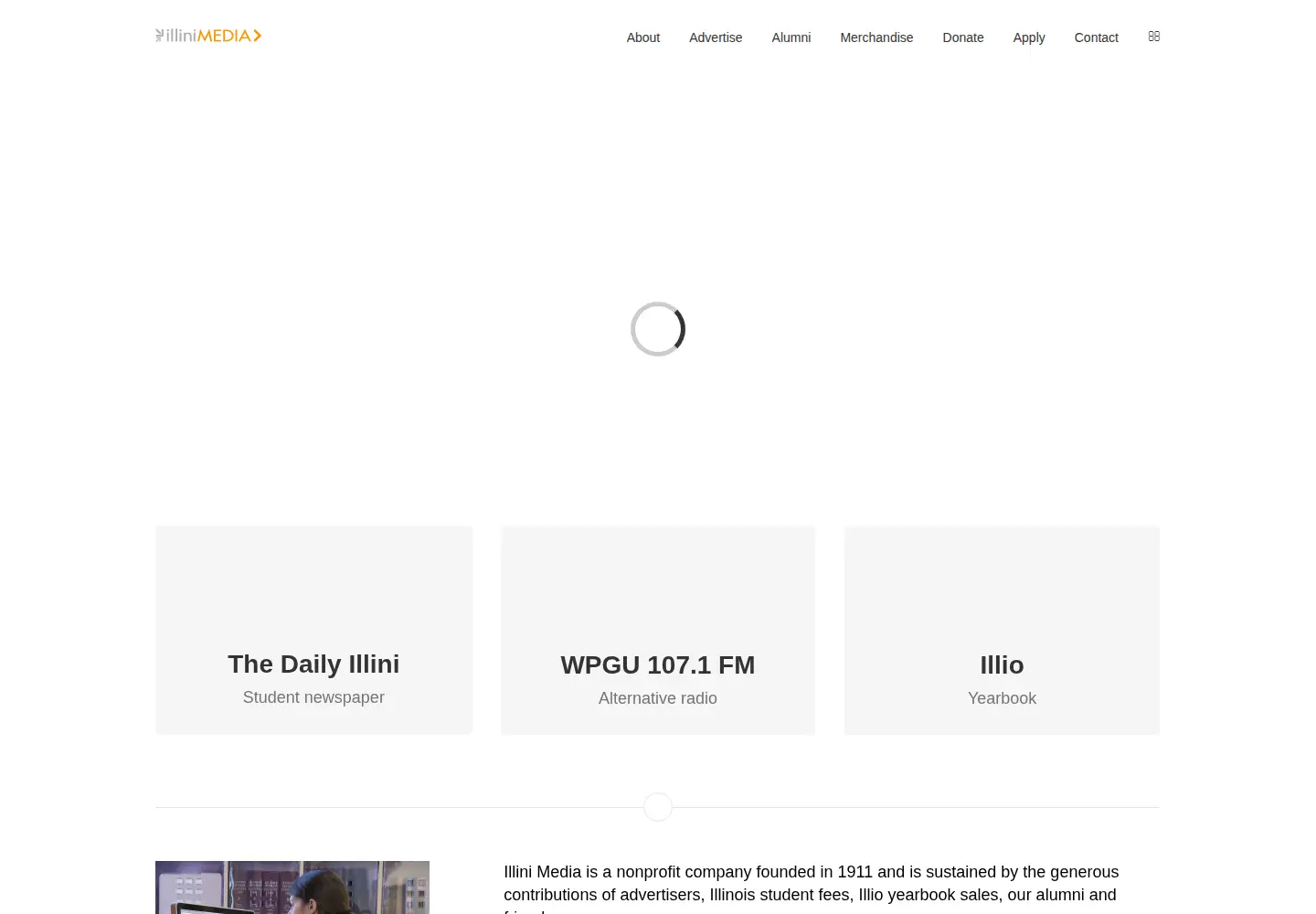 Screenshot of illinimedia.com