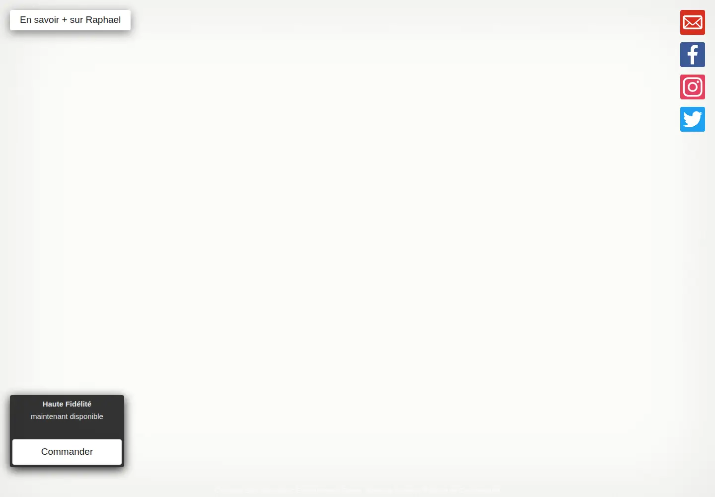 Captured homepage of raphael.fm in the current scan