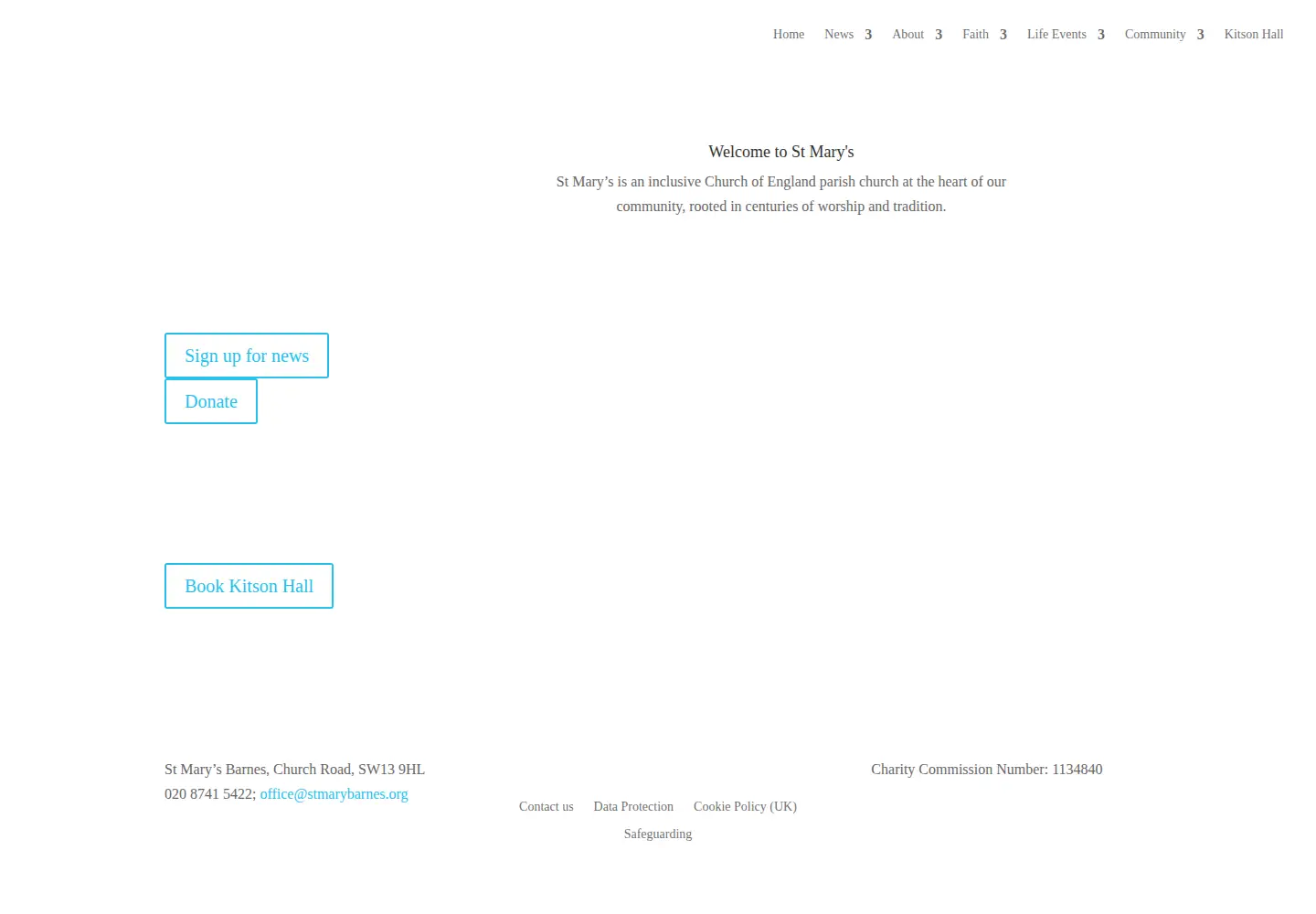 Screenshot of stmarybarnes.org