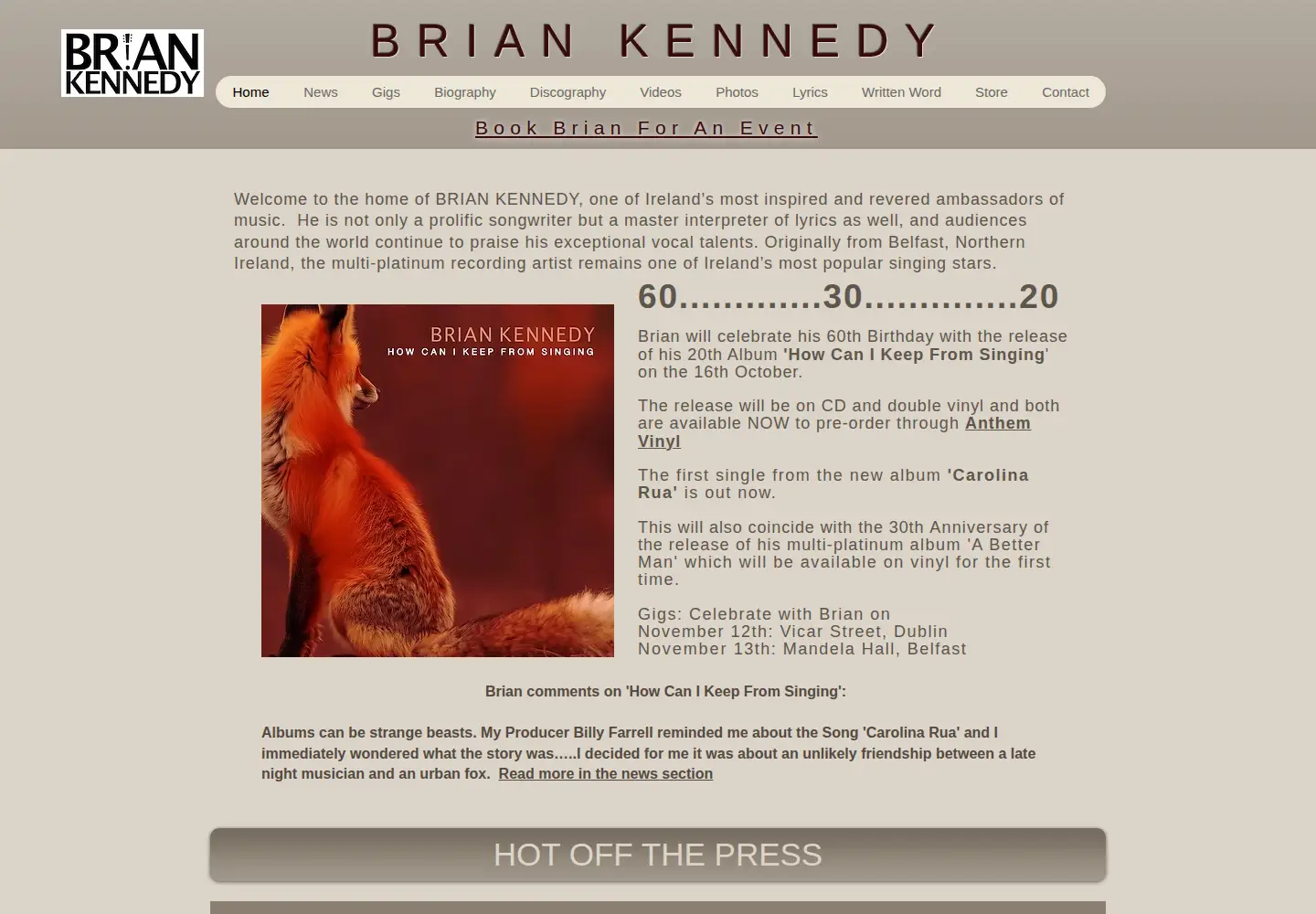 Captured homepage of briankennedy.co.uk in the current scan