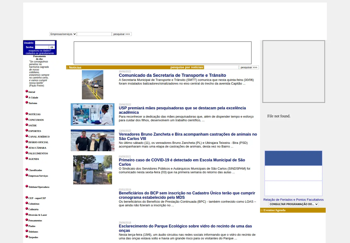 Screenshot of saocarlosoficial.com.br