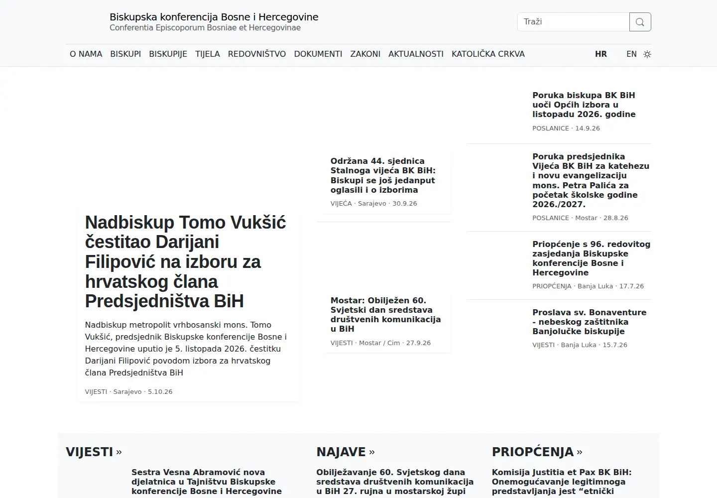 Screenshot of bkbih.ba