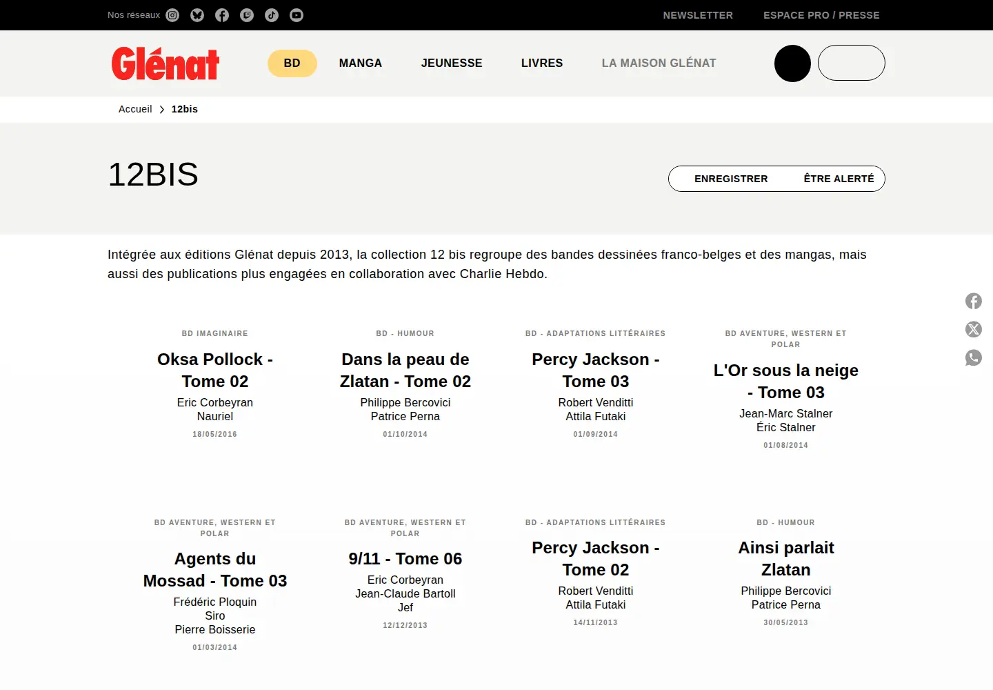 Captured homepage of 12bis.com in the current scan