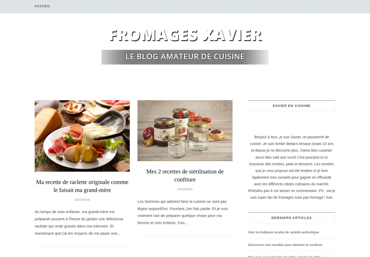 Screenshot of fromages-xavier.com