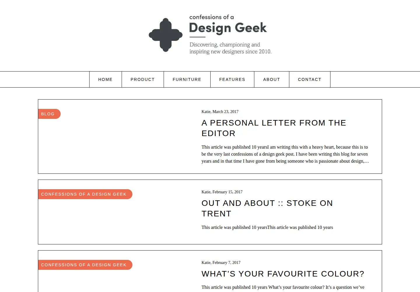 Screenshot of confessionsofadesigngeek.com