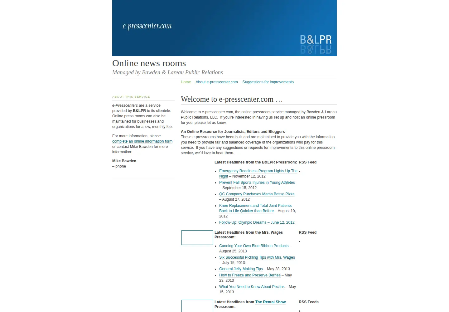 Screenshot of e-presscenter.com
