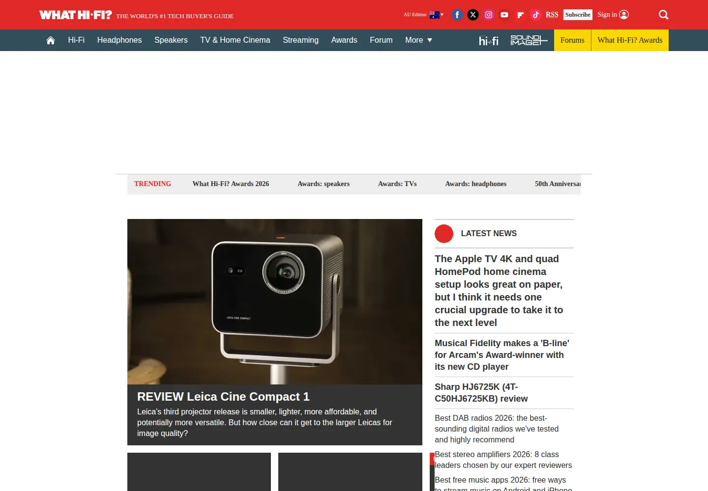 Captured homepage of avhub.com.au in the current scan