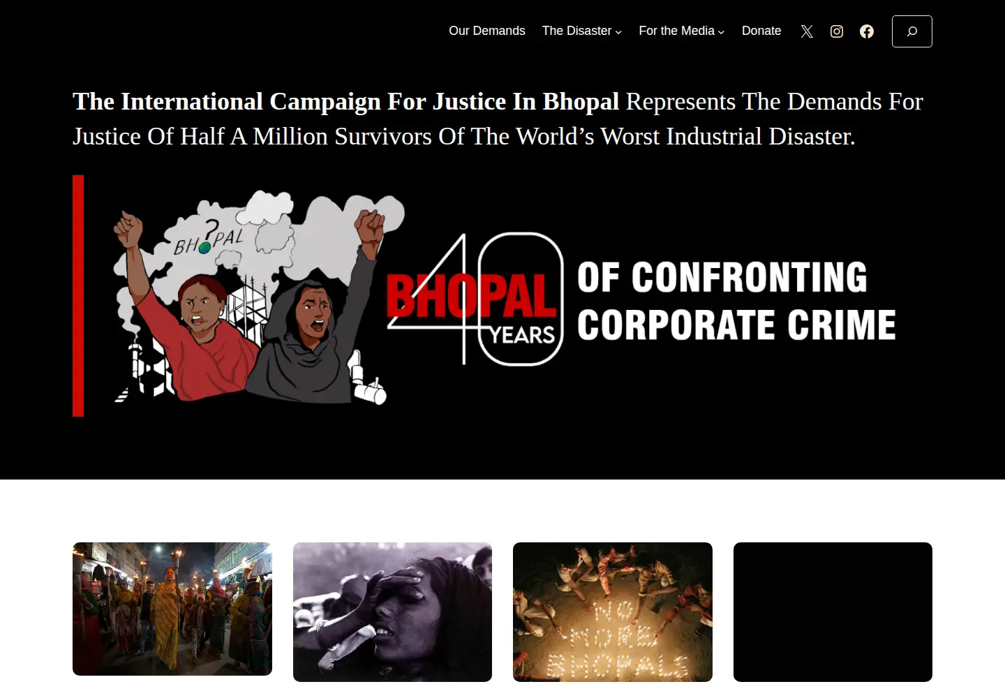 Screenshot of studentsforbhopal.org