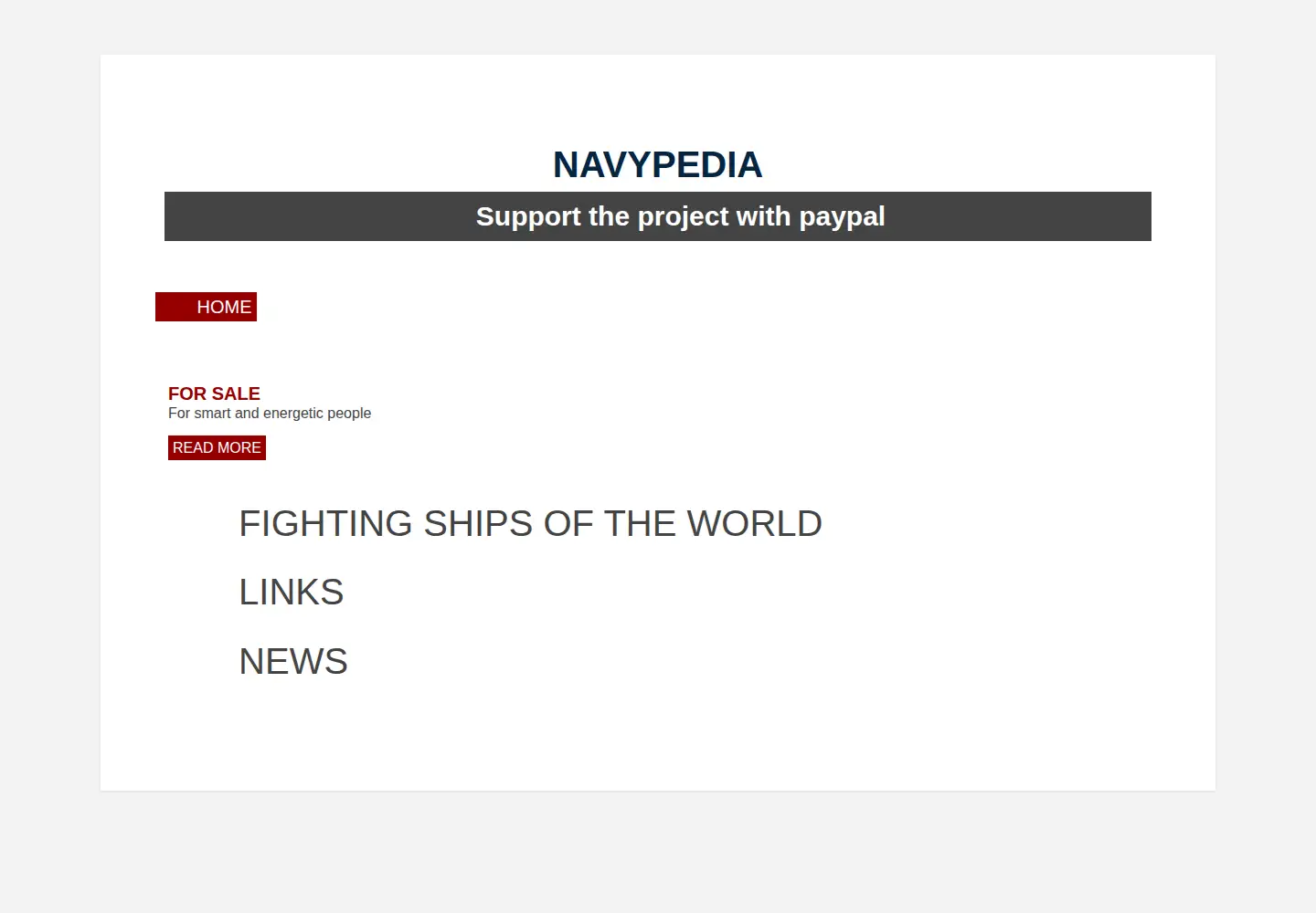 Screenshot of navypedia.org