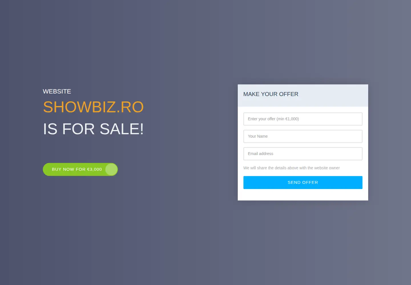 Screenshot of showbiz.ro