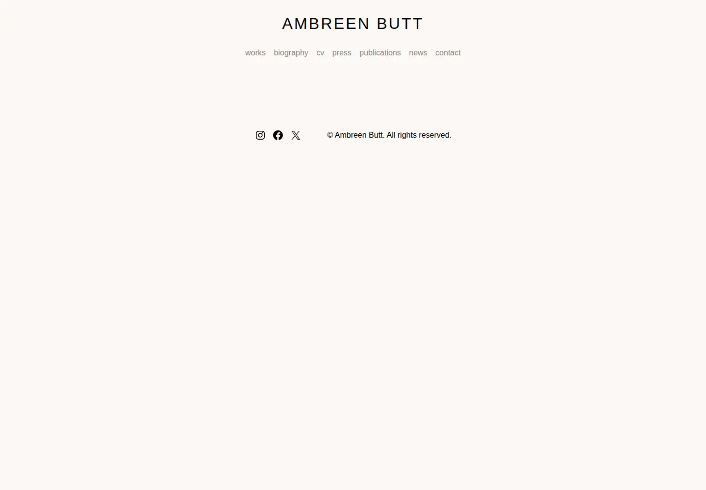 Captured homepage of ambreenbutt.com in the current scan