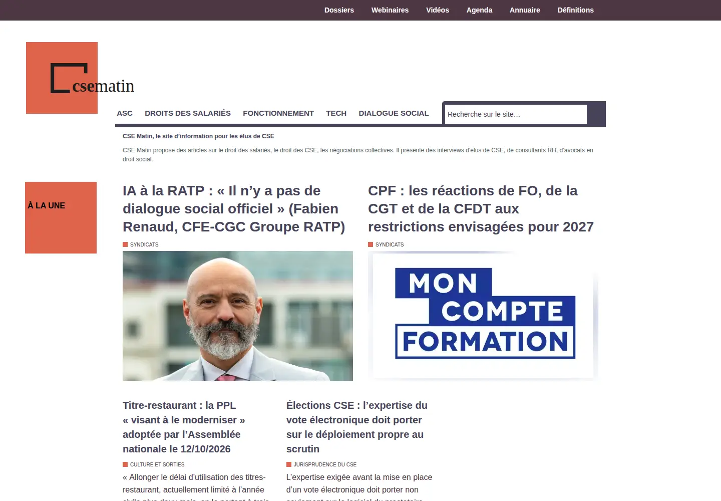 Screenshot of csematin.com
