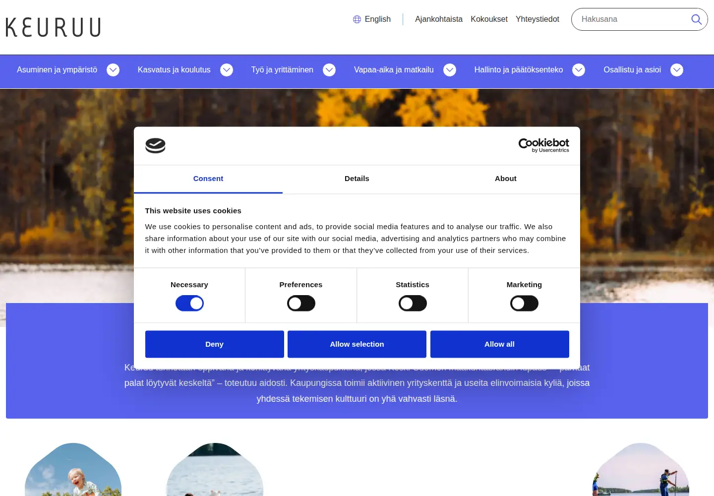 Screenshot of keuruu.fi