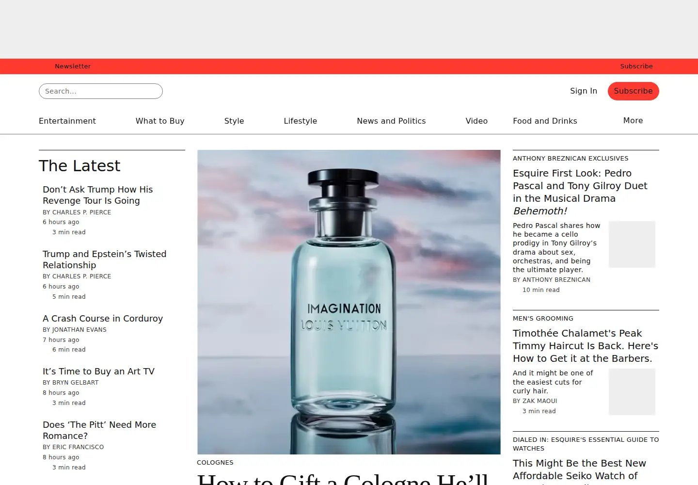 Screenshot of esquire.nl