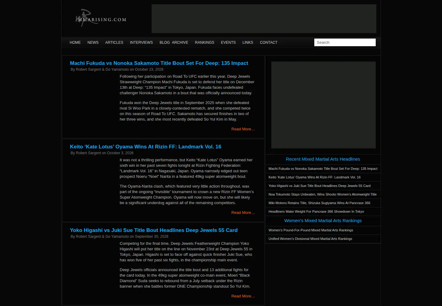 Screenshot of mmarising.com