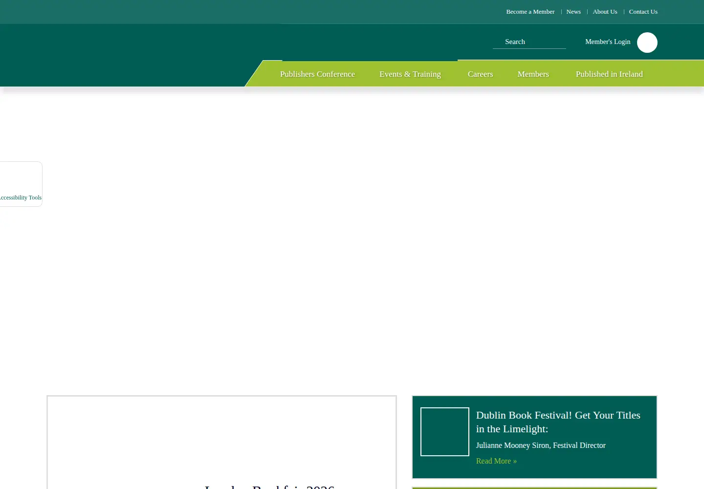 Captured homepage of publishingireland.com in the current scan