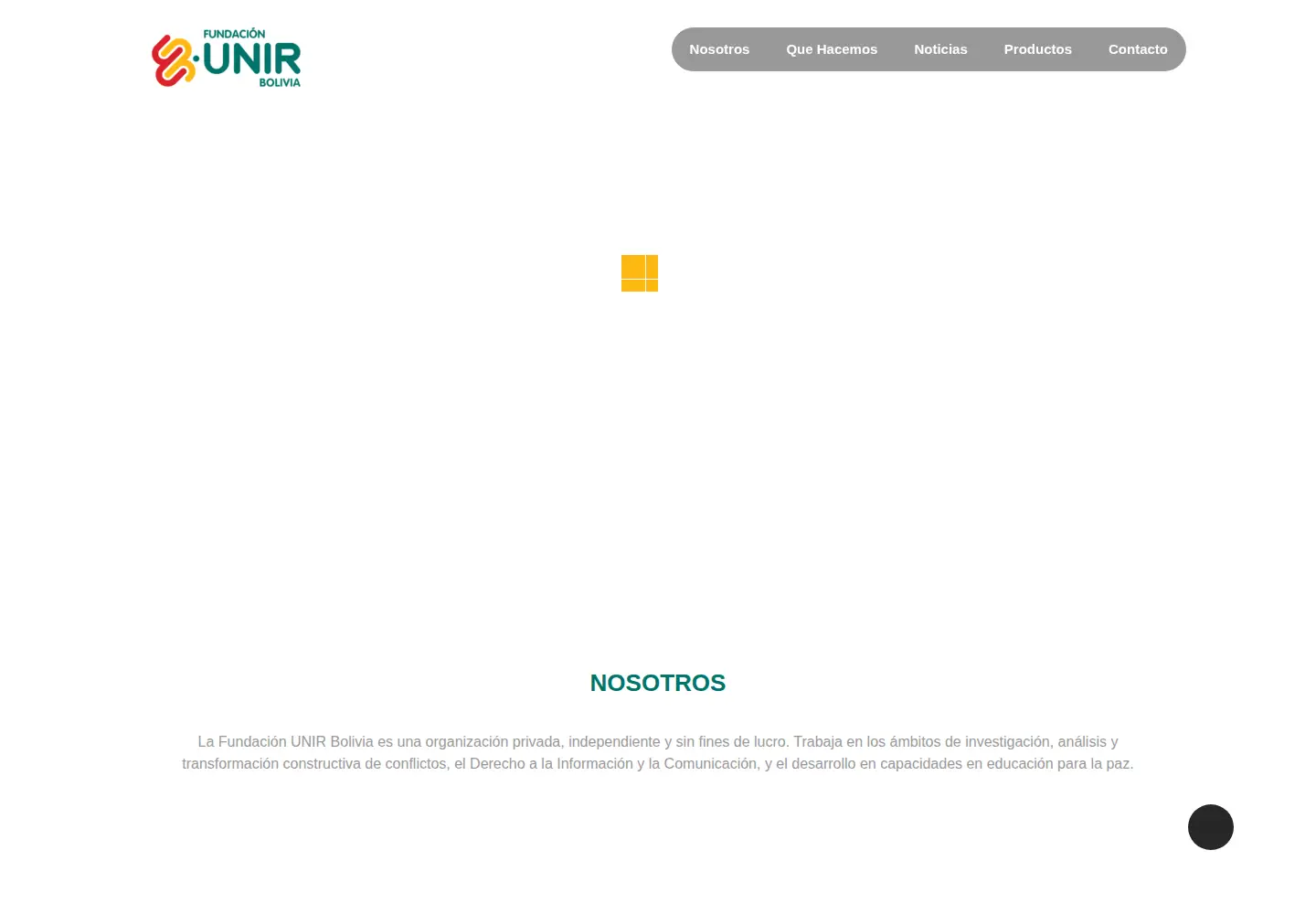 Captured homepage of unirbolivia.org in the current scan
