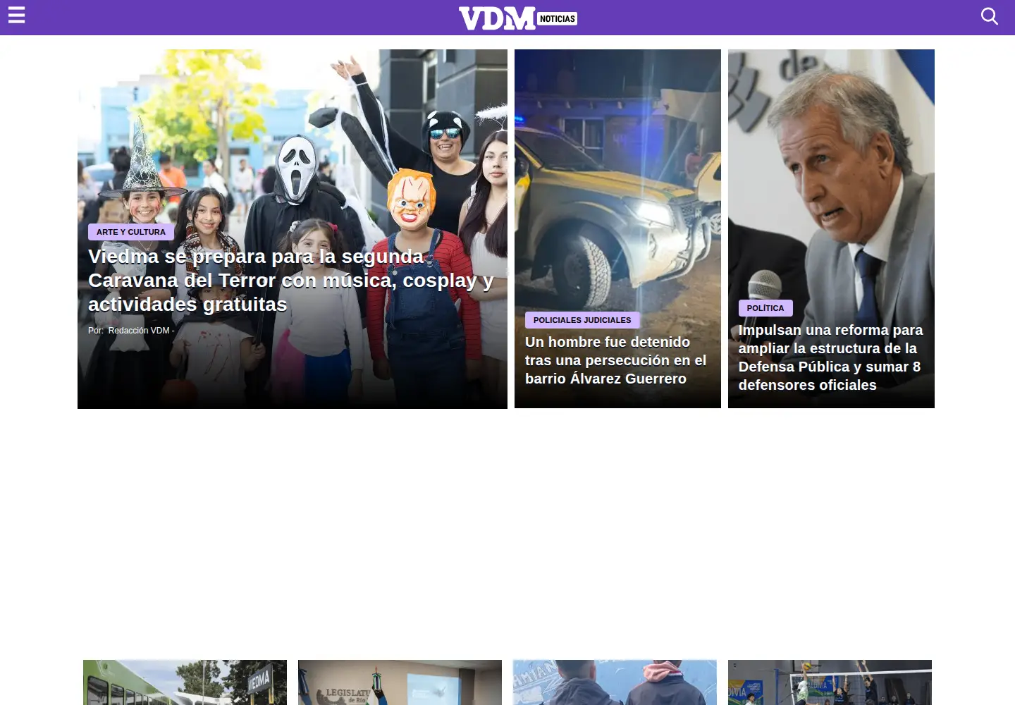 Screenshot of vdmnoticias.com