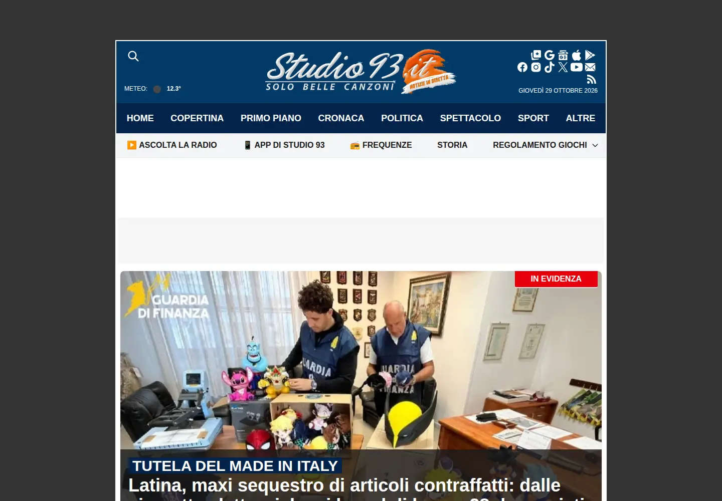 Screenshot of studio93.it