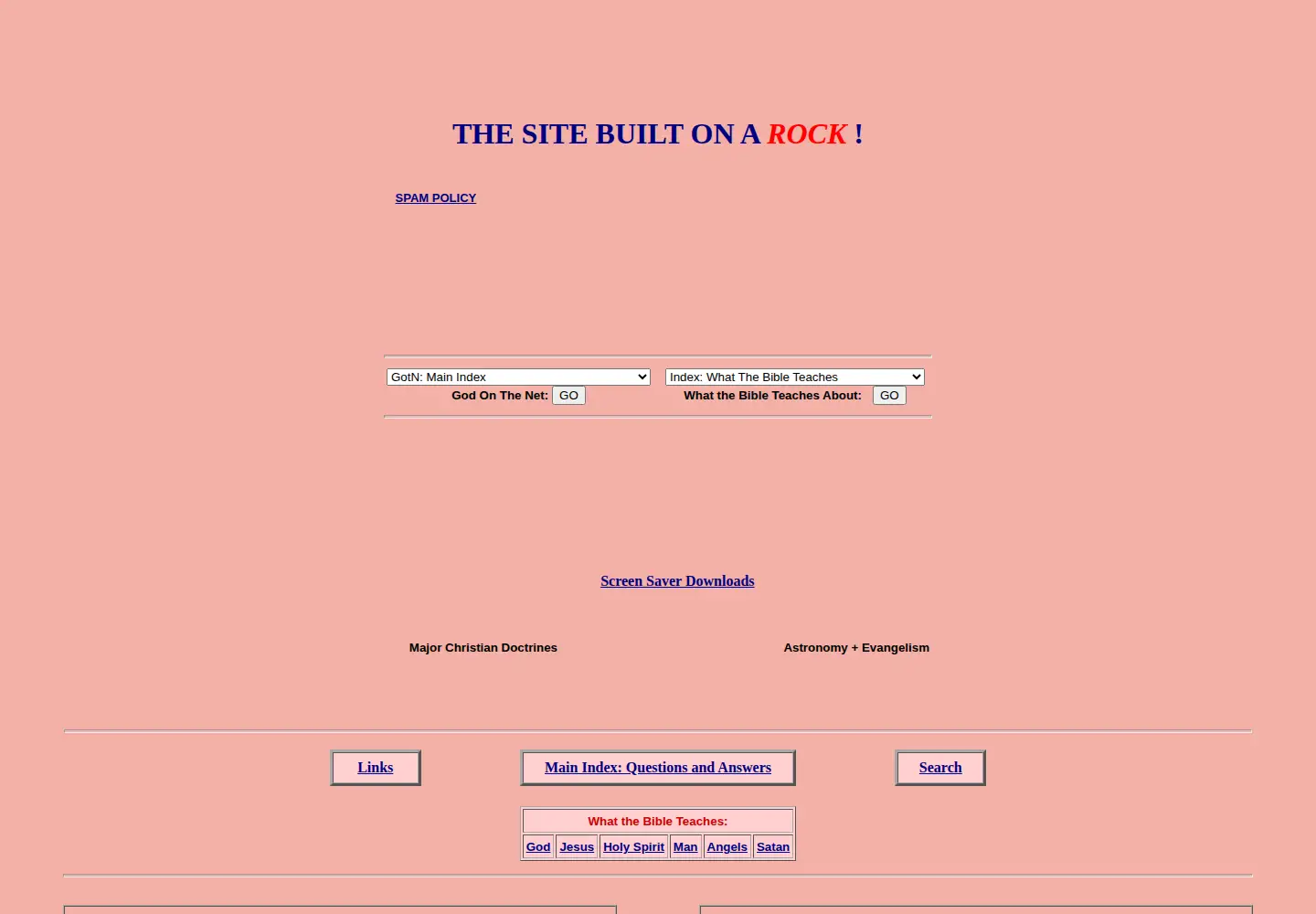 Captured homepage of godonthe.net in the current scan