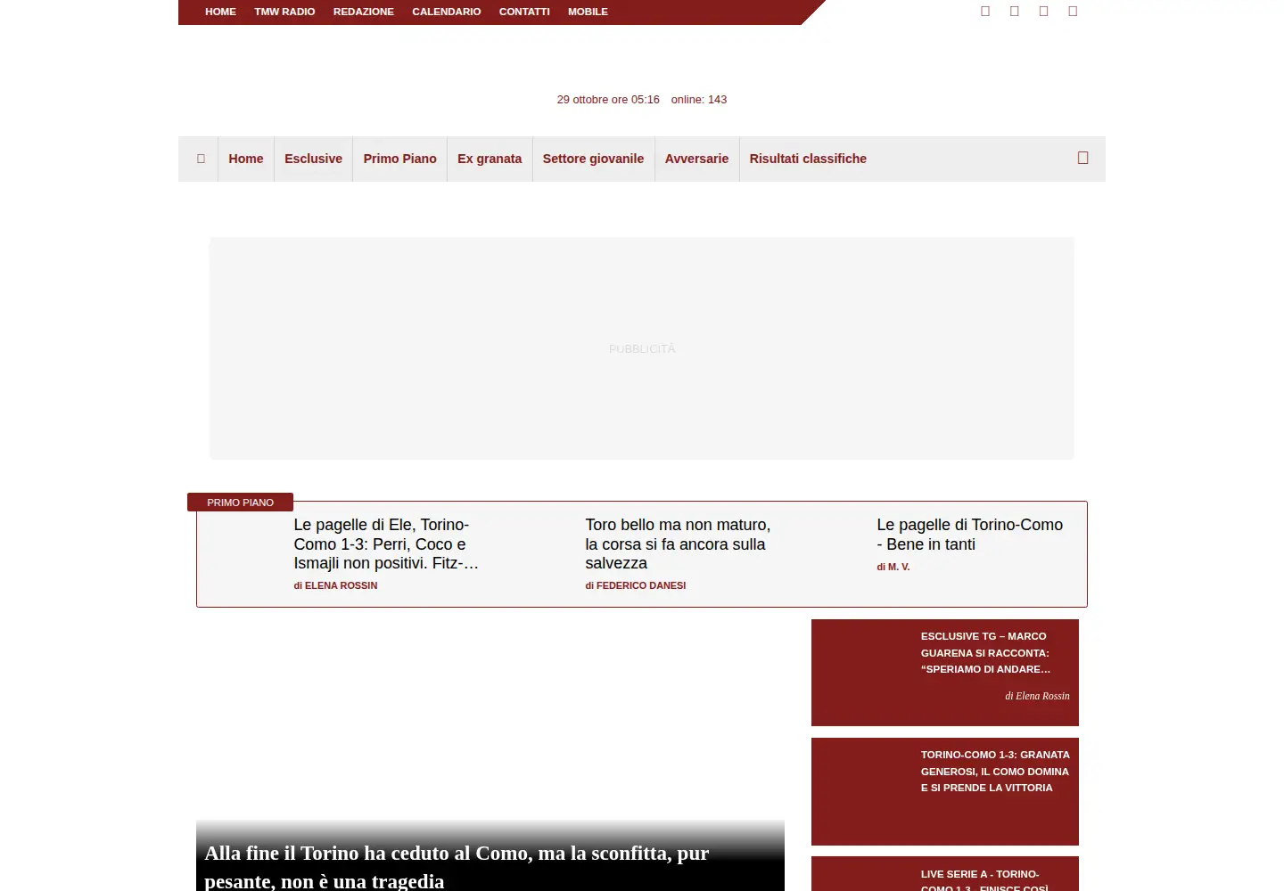 Screenshot of torinogranata.it