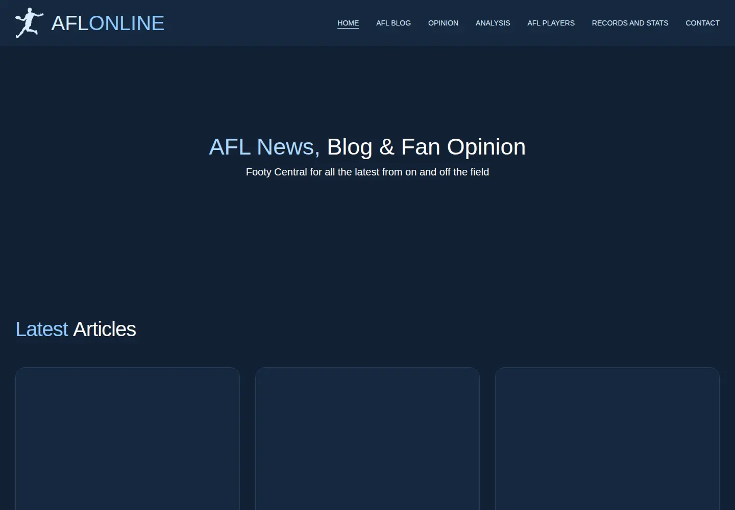 Screenshot of aflonline.com.au