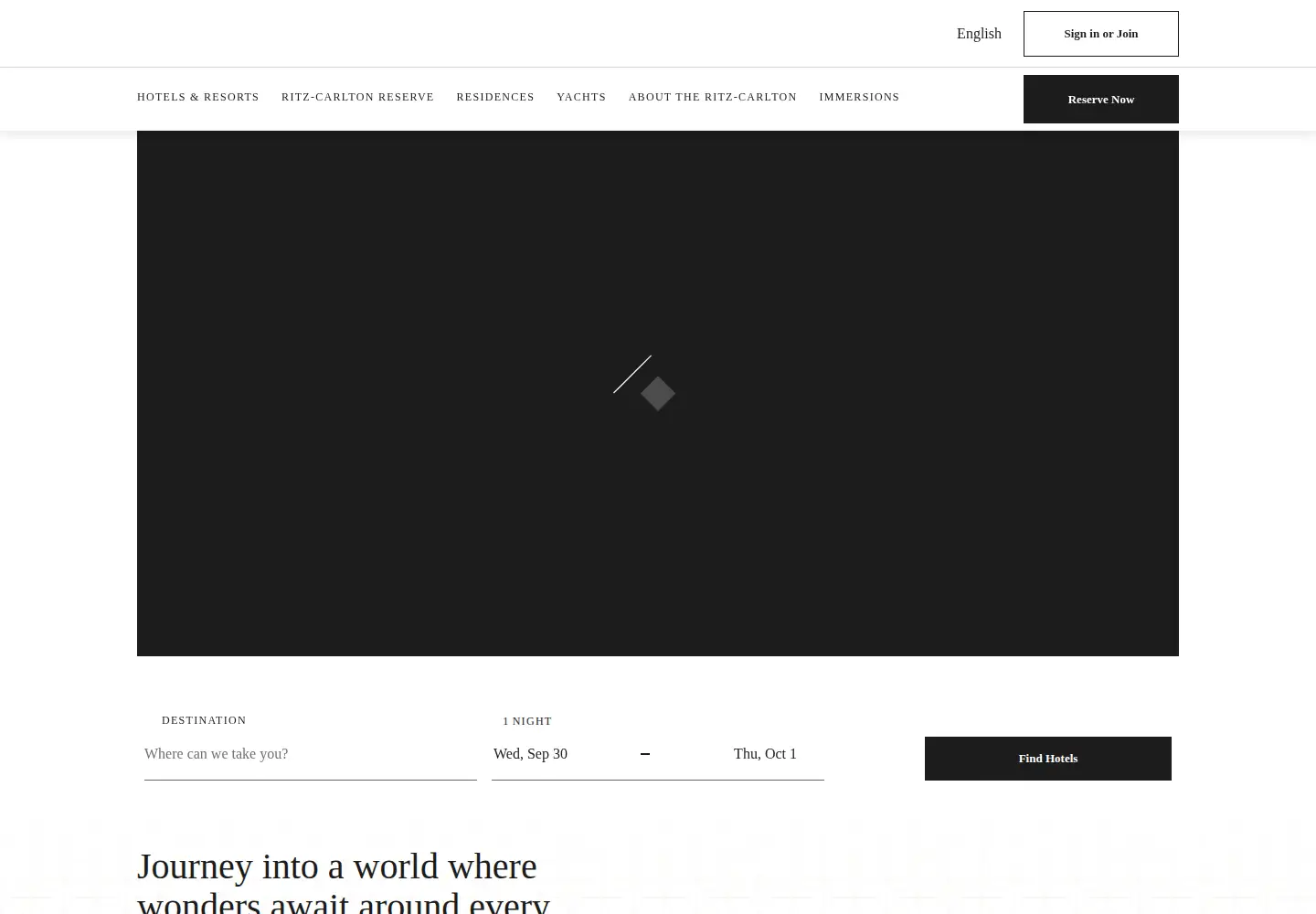 Screenshot of ritzcarlton.com